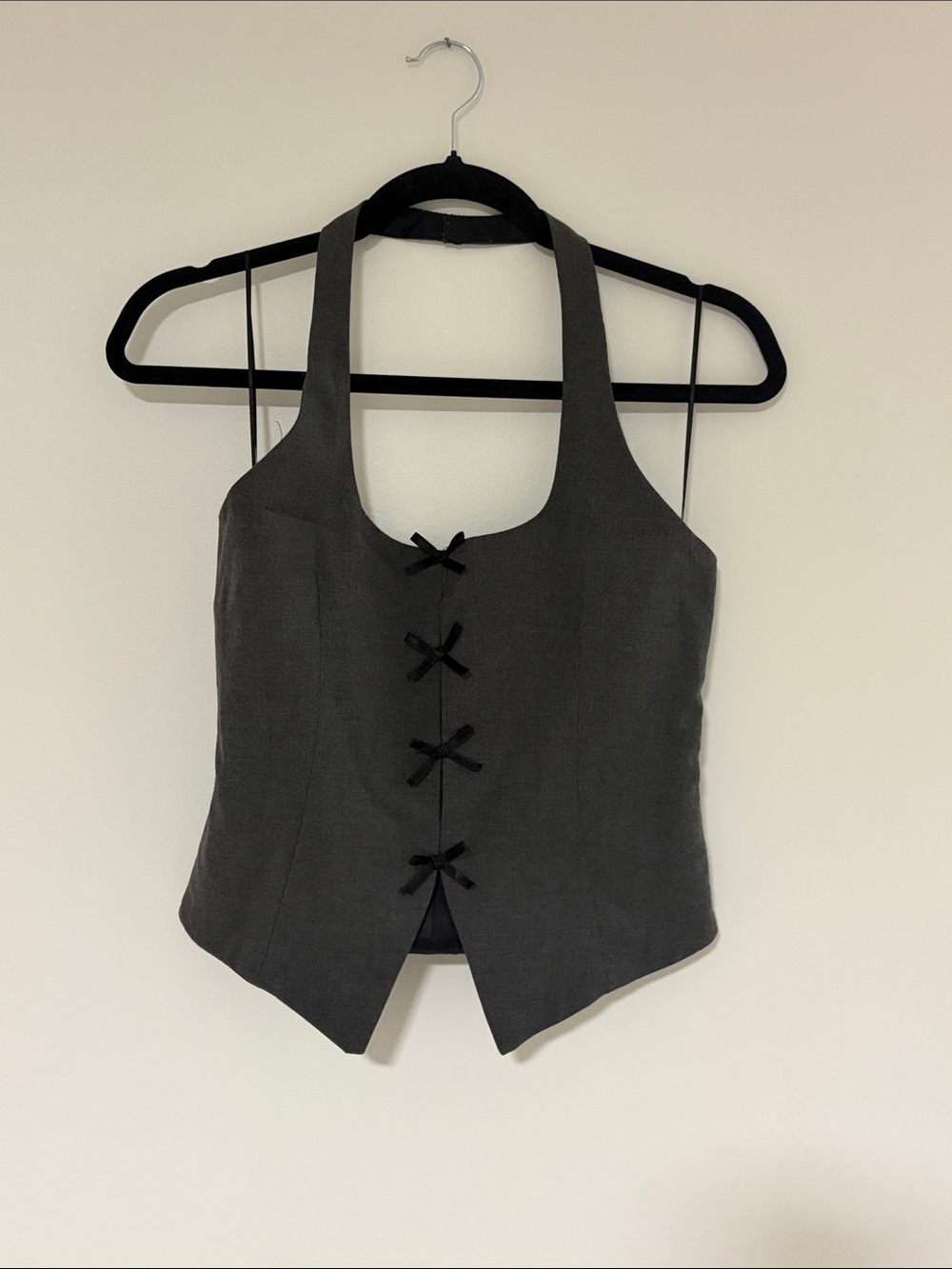 Zara Charcoal Gray Halter Corset Camisole